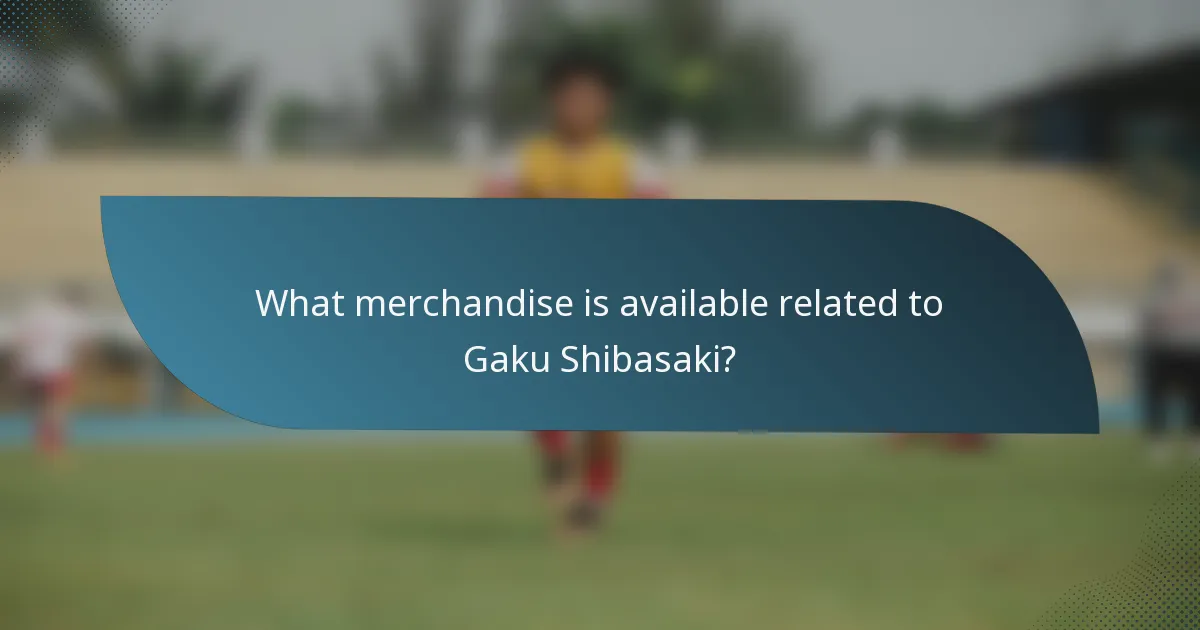 What merchandise is available related to Gaku Shibasaki?